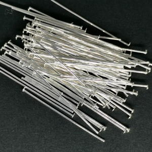 3cm Head Pins Silver Plated 100pcs